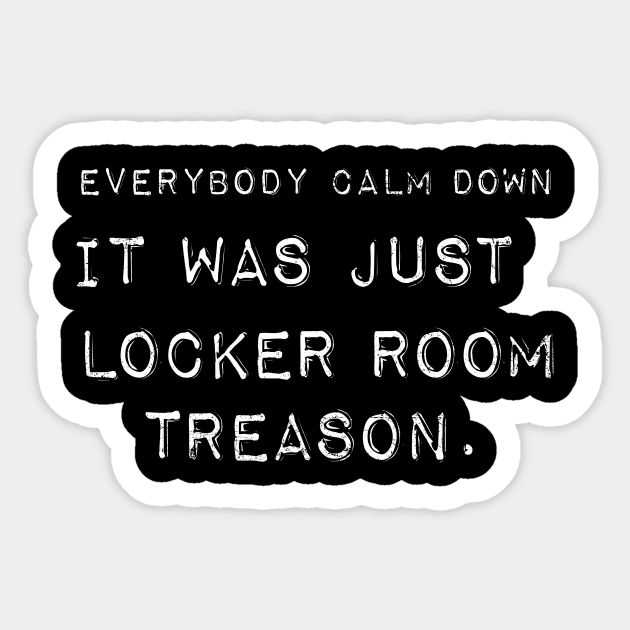 LOCKER-ROOM TREASON Anti-trump 45 Russia Vintage Sticker by ClothedCircuit